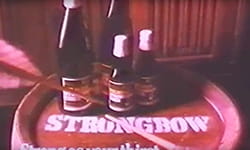 Strongbow Retro Advert of bottles