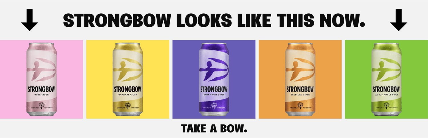 banner image showing 4 strongbow products