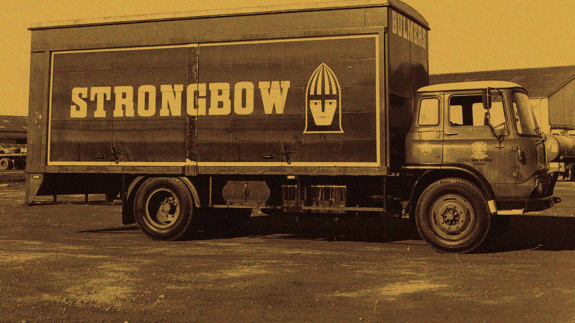 Strongbow Old School Photo of van